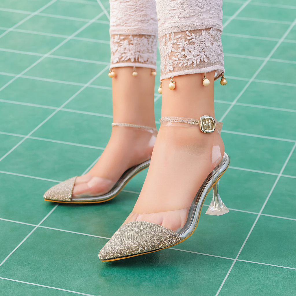 Crystal Whisper Pointed Heels