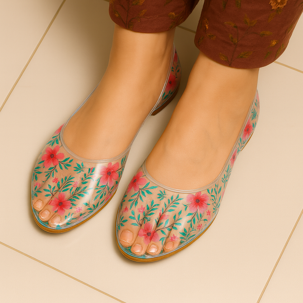 Blossom Mirage Transparent Pumps