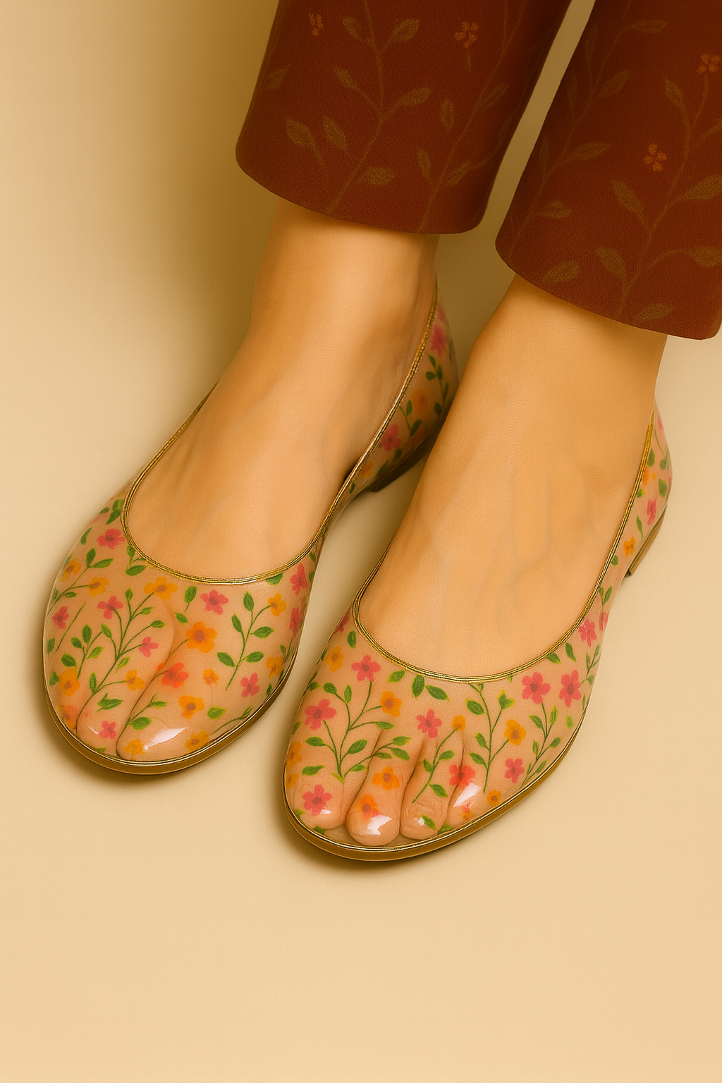 Spring Whimsy Transparent Pumps