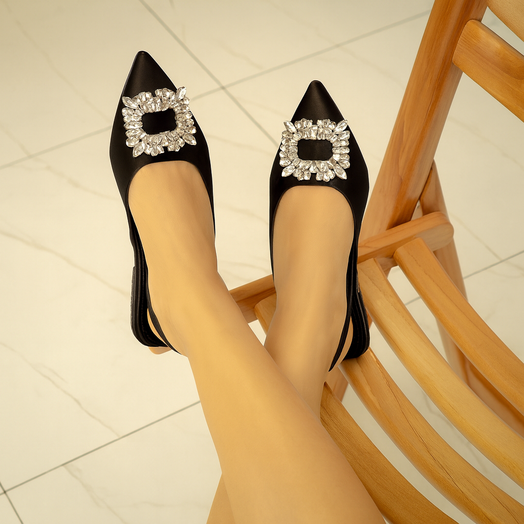 Crystal Radiance Slingback Flats