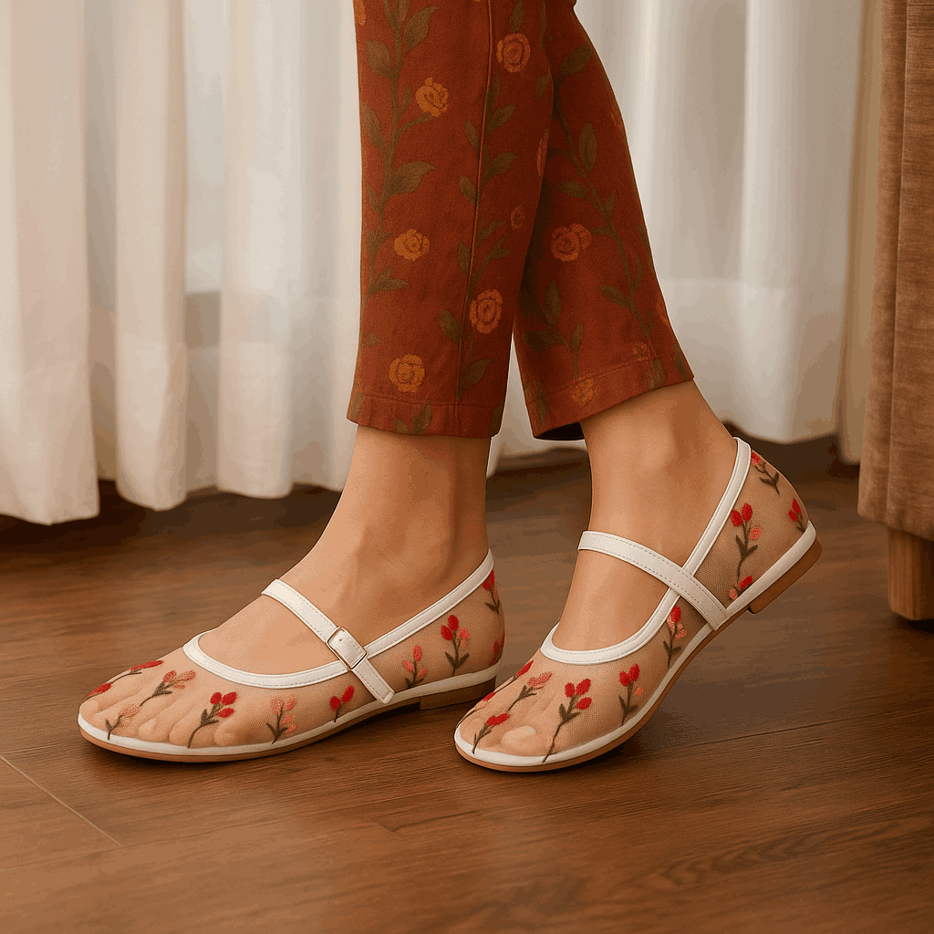 Rose Whisper Net Pumps