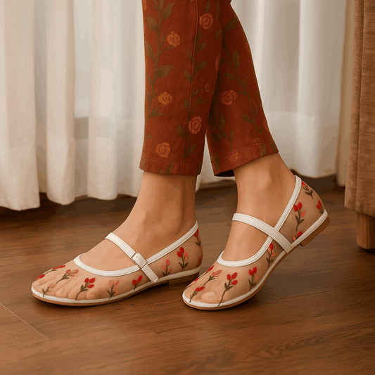 Rose Whisper Net Pumps