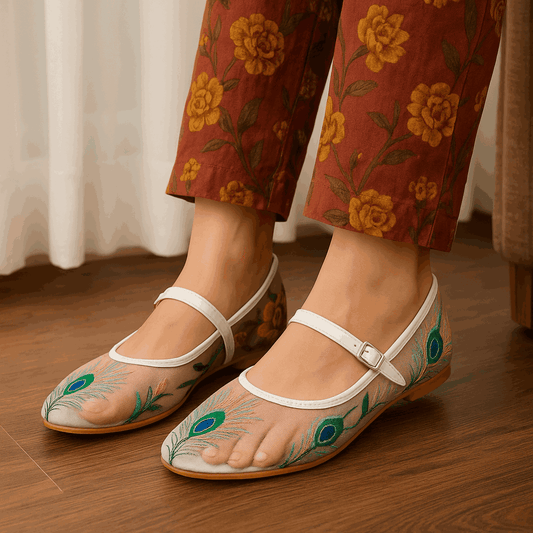 Peacock Whisper Net Pumps