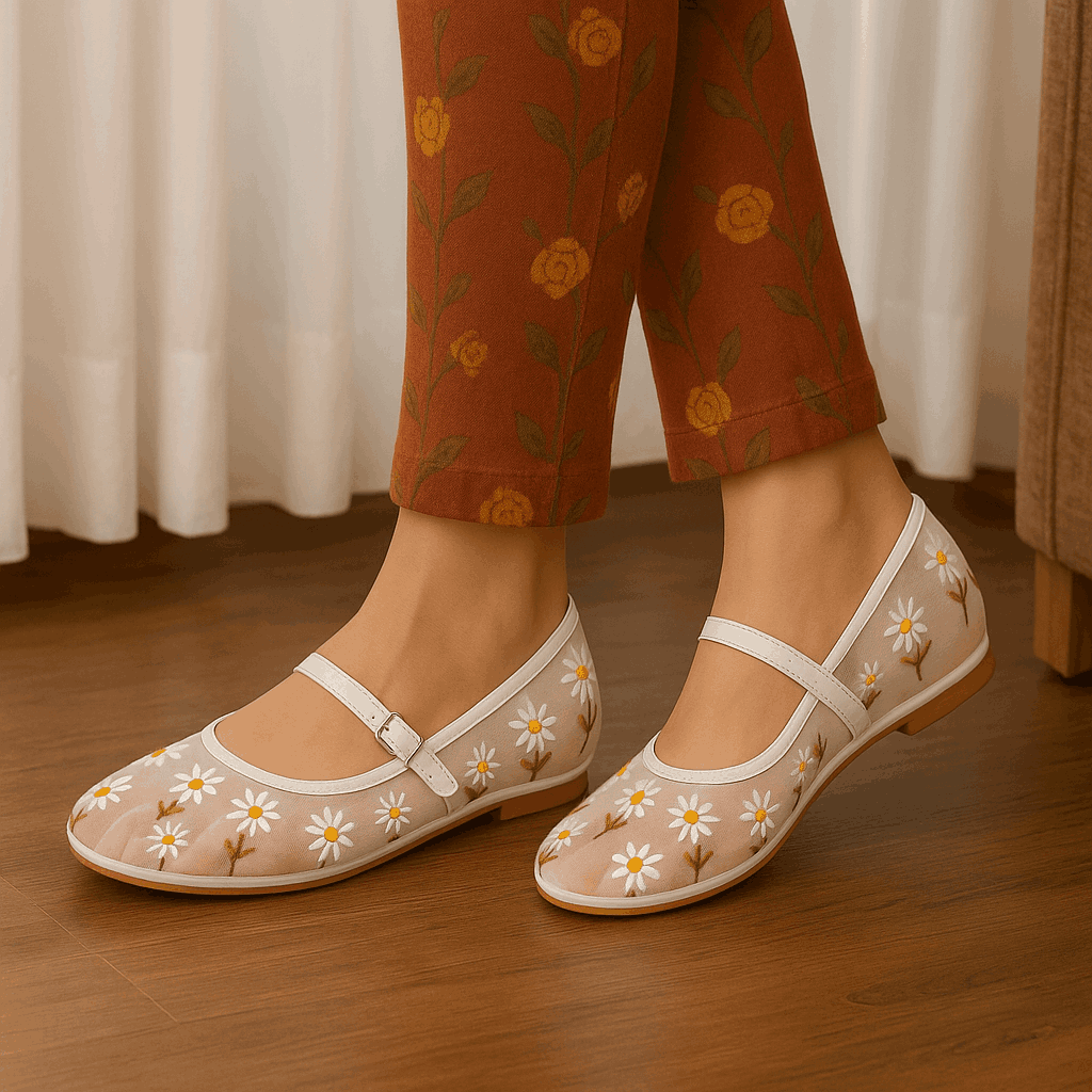 Sunlit Daisy Net Pumps