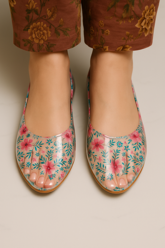 Blossom Mirage Transparent Pumps