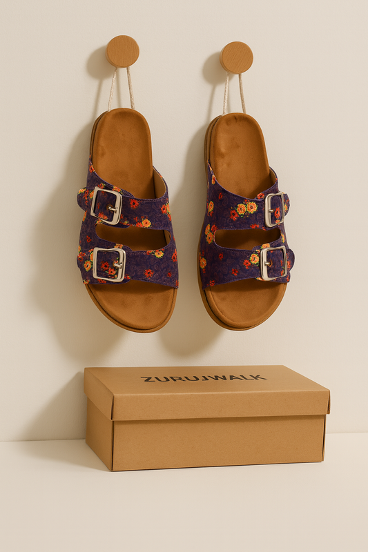 Midnight Bloom Slip-Ons