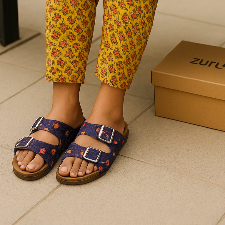 Midnight Bloom Slip-Ons