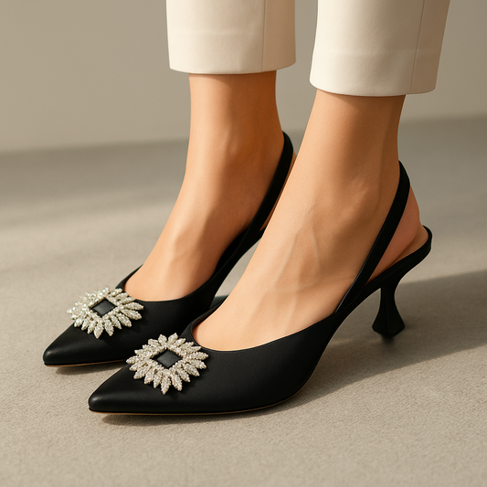 Luxe Bloom Slingbacks