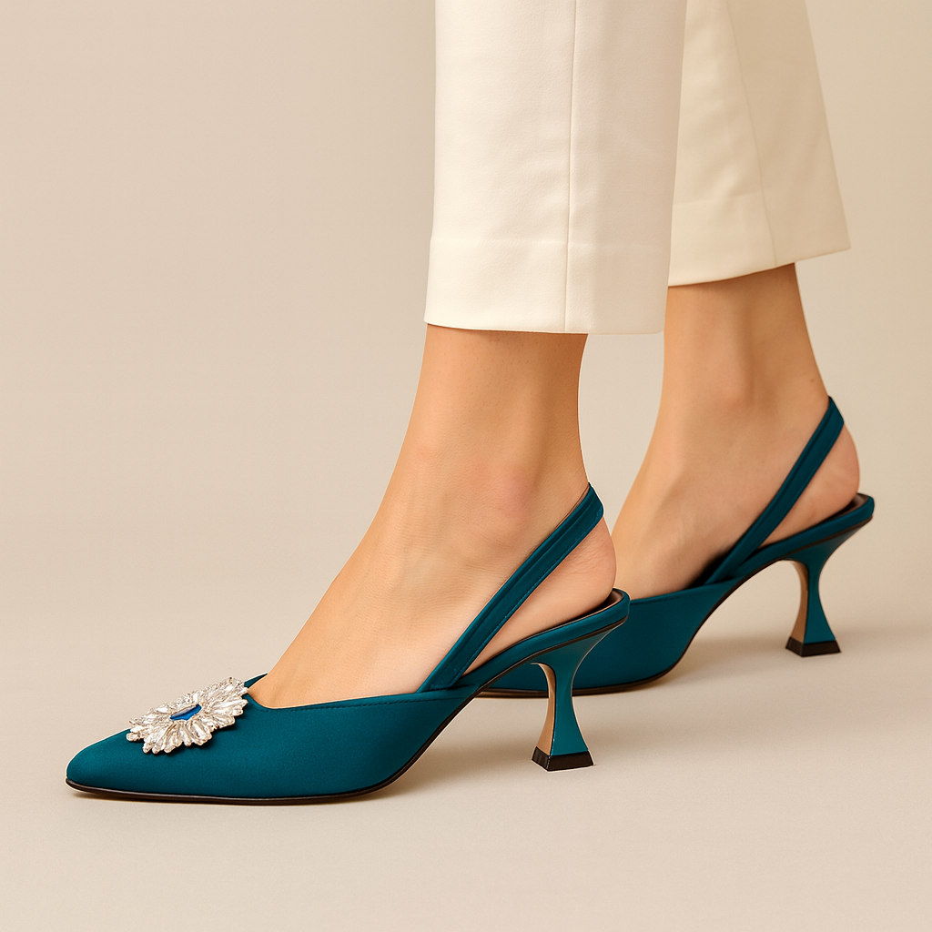 Luxe Bloom Slingbacks