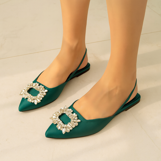Crystal Radiance Slingback Flats