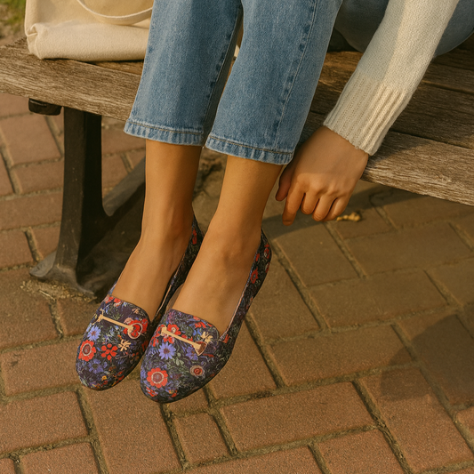 Midnight Bloom Loafers