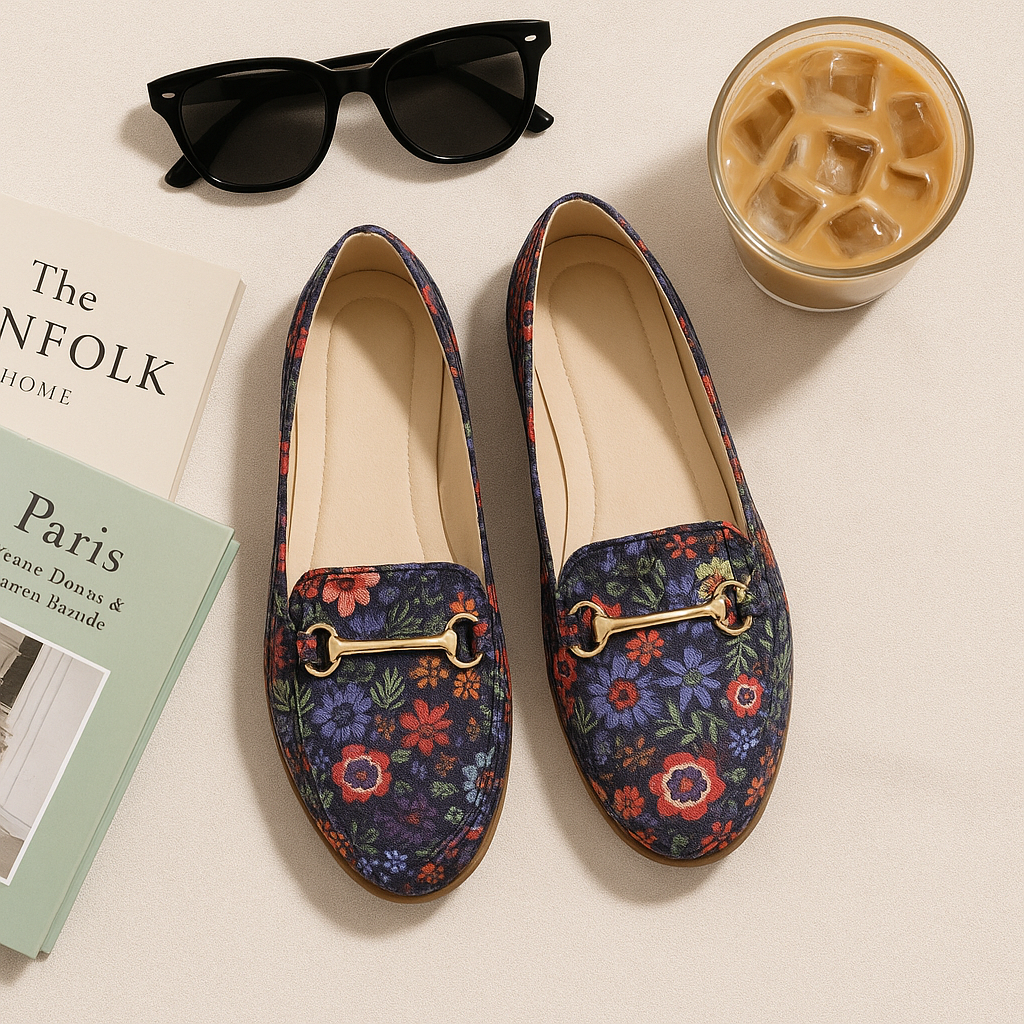 Midnight Bloom Loafers