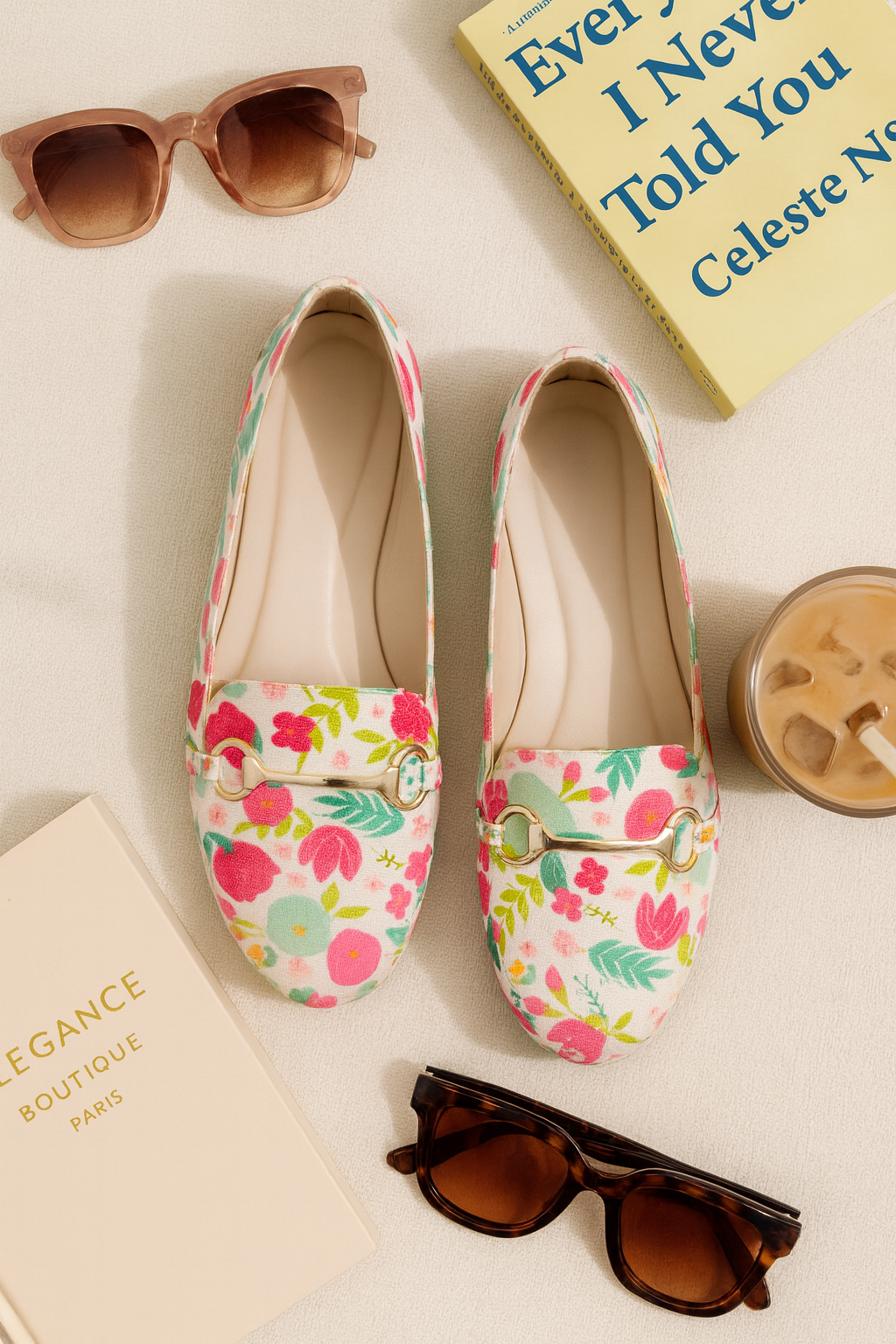 BloomCharm – Pastel Garden Print Loafers